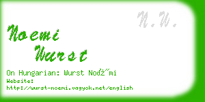 noemi wurst business card